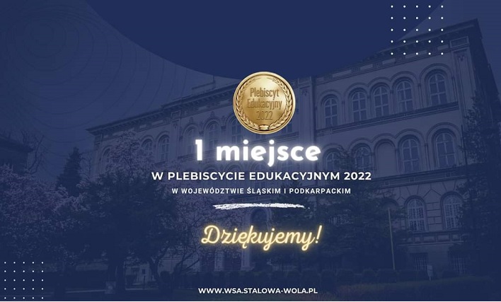 1 miejsce w Plebiscycie Edukacyjnym 2022