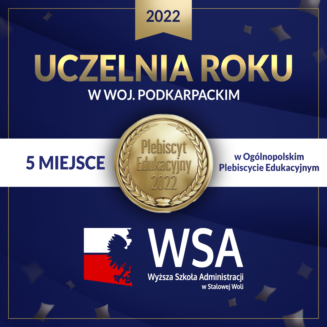 Wyższa Szkoła Administracji zdobyła tytuł Uczelni Roku w województwie śląskim i podkarpackim!