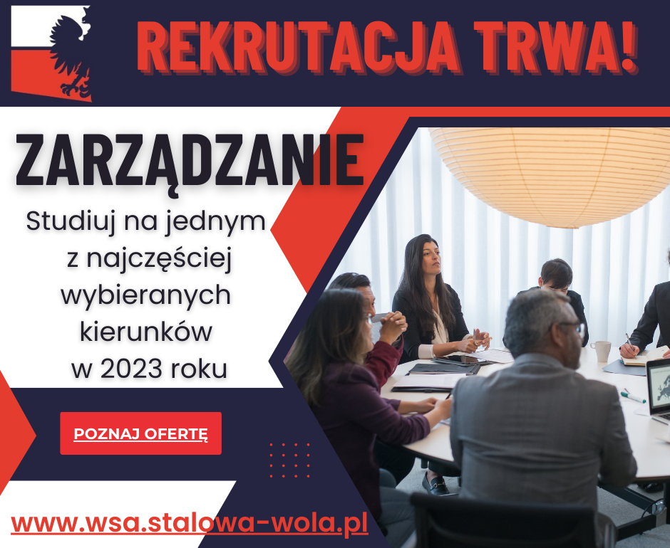 Studiuj Zarządzanie na Uczelni Roku 2022 w woj. podkarpackim!